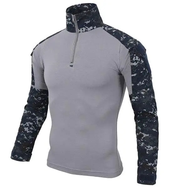 T-shirt militaire manche longue avec porte insigne
