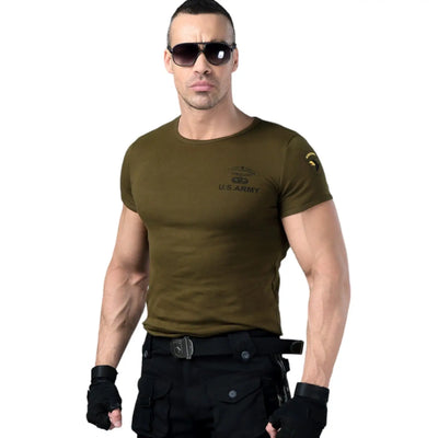 T shirt vert militaire homme