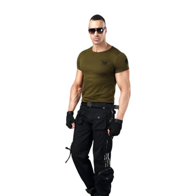 T shirt vert militaire homme