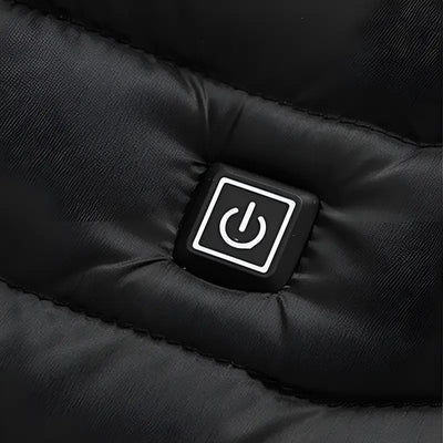 Veste chauffante 11 zones noire et rouge avec double commande