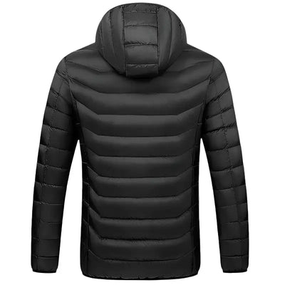 Veste chauffante 11 zones noire et rouge avec double commande