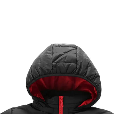 Veste chauffante 11 zones noire et rouge avec double commande