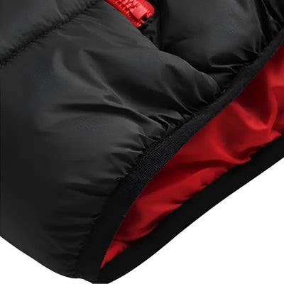 Veste chauffante 11 zones noire et rouge avec double commande