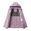 Veste chauffante automne hiver avec capuche amovible femme
