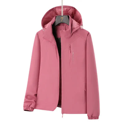 Veste chauffante automne hiver avec capuche amovible femme