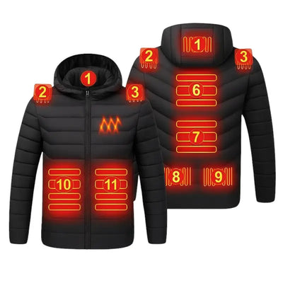 Veste chauffante usb femme 11 zones