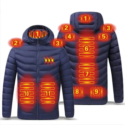 Veste chauffante usb femme 11 zones