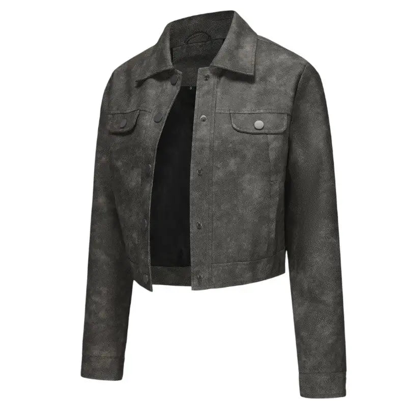 Veste coupe court militaire femme
