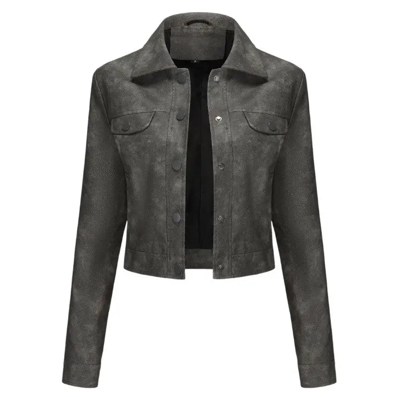 Veste coupe court militaire femme