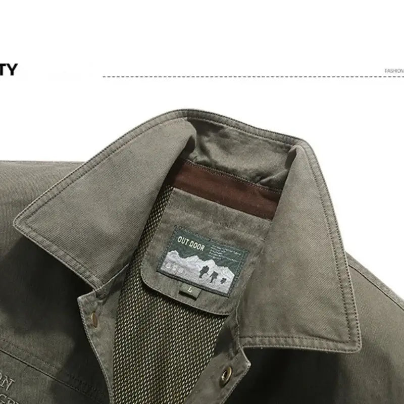 Veste en toile kaki homme hotsell