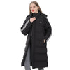 Veste longue chauffante 11 zones noire pour femme