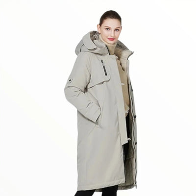 Veste longue hiver militaire femme