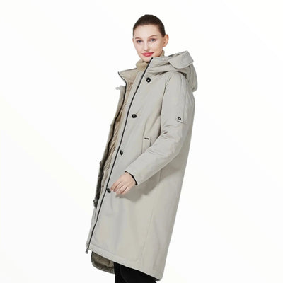 Veste longue hiver militaire femme