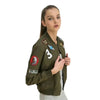 Veste militaire écusson femme