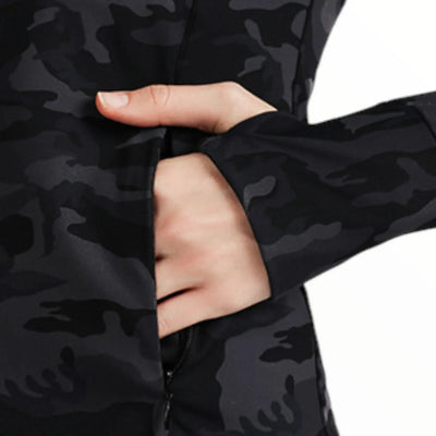 Veste militaire femme camouflage noir