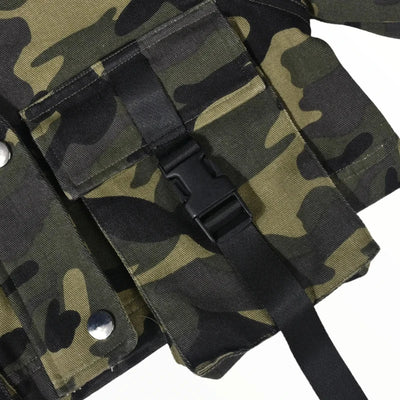 Veste militaire femme camouflage verte