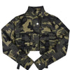 Veste militaire femme camouflage verte