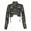 Veste militaire femme camouflage verte