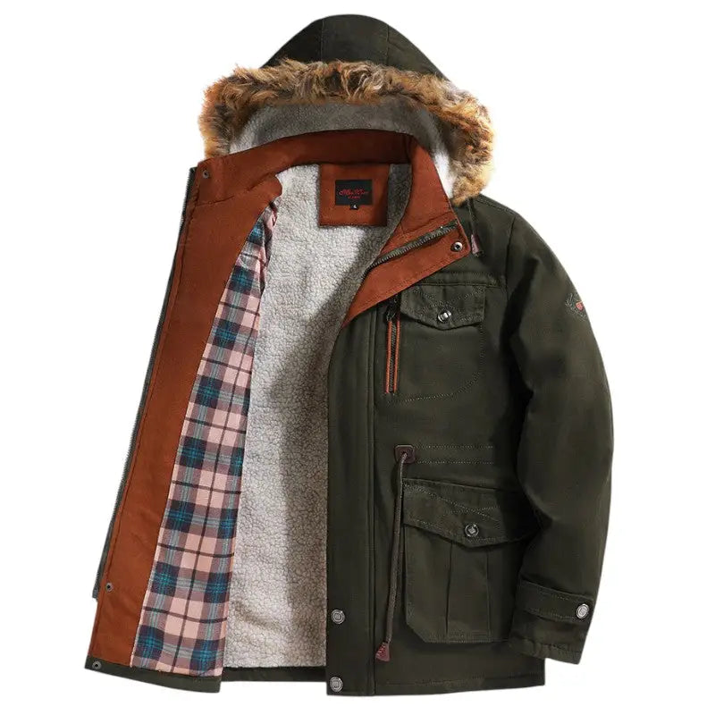 Veste militaire fourrure homme