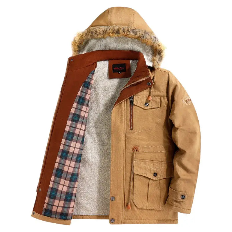 Veste militaire fourrure homme