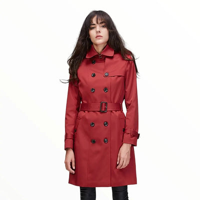 Veste Rouge longue style armée femme