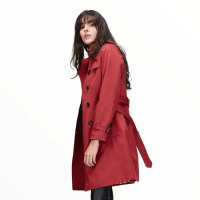 Veste Rouge longue style armée femme