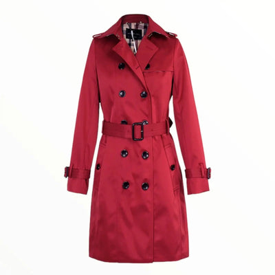 Veste Rouge longue style armée femme