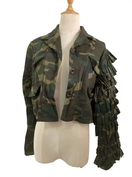 Veste treillis camouflage femme