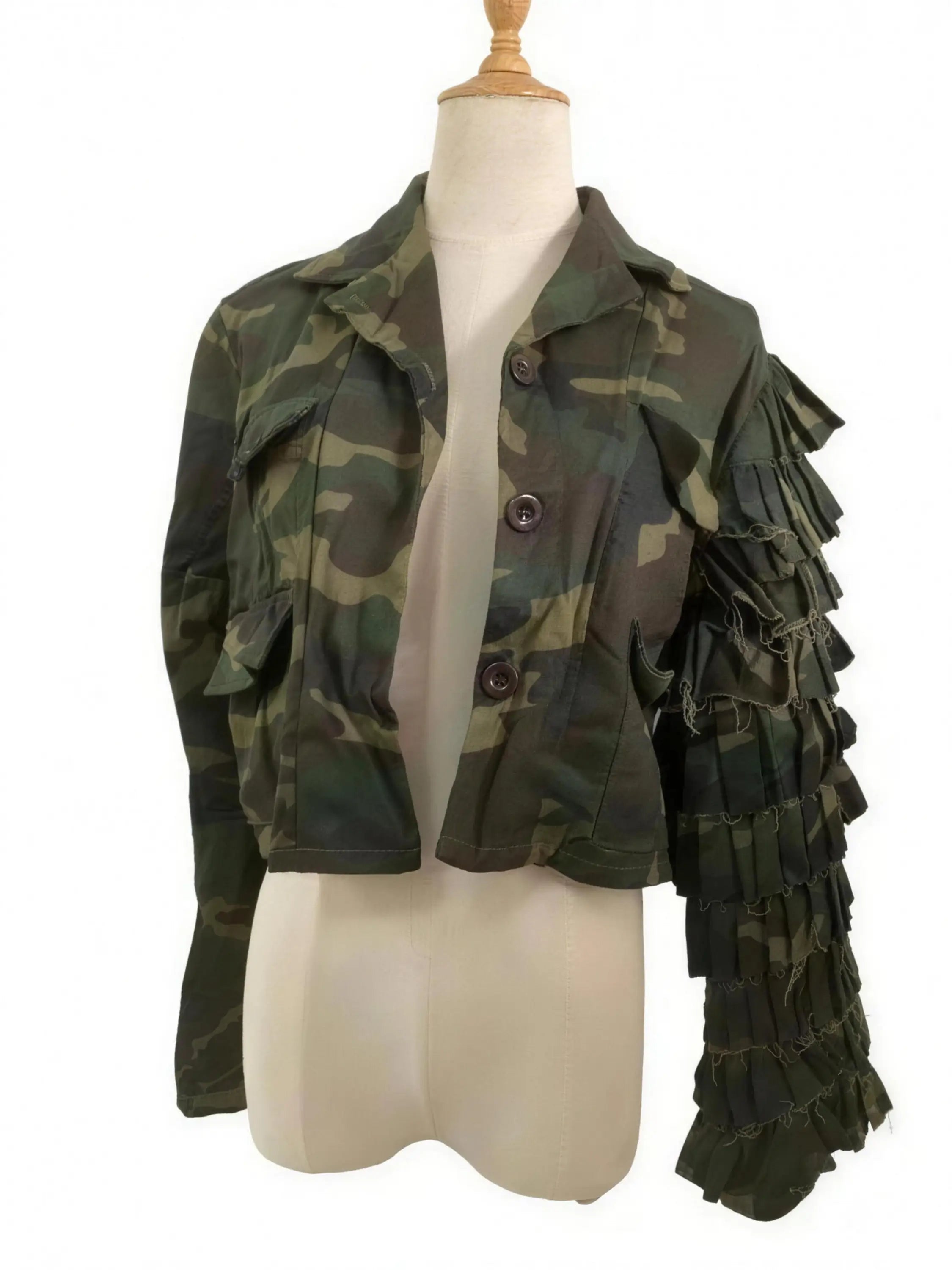 Veste treillis camouflage femme