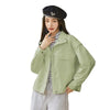 Veste verte courte militaire femme