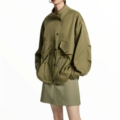 Veste verte militaire femme