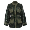 Veste verte militaire pour femme